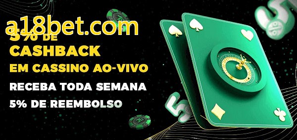 Promoções do cassino ao Vivo a18bet.com